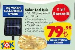SOLAR LED IŞIK 50 LED